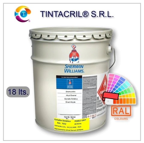 Pintura Sintética RAL 7032 x 18 lts. GRIS GUIJARRO