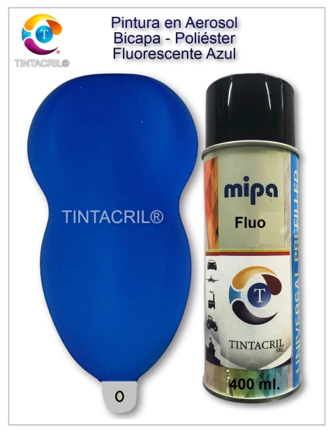pintura en aerosol fluor azul