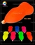 fluorecente pintura bicapa naranja