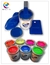 fluorecente pintura bicapa azul