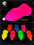 fluorecente pintura acrilica color rosa