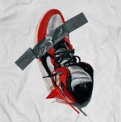 T-Shirt AJ1 CHICAGO OW 100.000 SILVER TAPE BY MANOEL P. NETO - SNEAKERSHIRTS