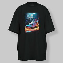 T-Shirt OVERSIZED AJ's Futuristic Anime Cards AJ4 Blue - comprar online