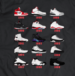 T-Shirt AJ GOLDEN YEARS 1-15 - comprar online
