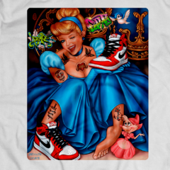 Baby look Cinderella x AJ1 Chicago na internet