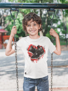 T-Shirt AJ4 BRED BLEEDING OUT KIDS - SNEAKERSHIRTS