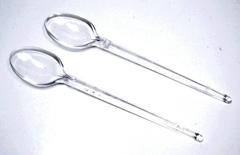 mini Colherzinhas de plástico transparentes 8 cm (100 unidades)