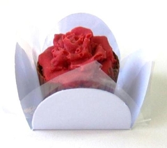 Forminha Pétala Branca base 5x5 cm (100 un)