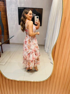 Vestido tule babado na internet