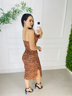 Vestido Midi Dec.Lateral - Kzelly Modas