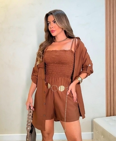 Conjunto Vitória - macaquinho e camisão - comprar online