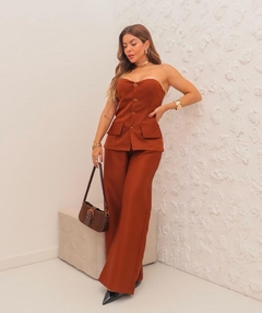 Conjunto Ludmila - tomara que caia e calça pantalona - loja online