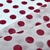 Friselina Estampada Fondo Blanco Lunar Rojo - comprar online