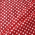 Microfibra Estampada Fondo Rojo Lunar Blanco