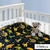 Manta Infantil Polar Fleece Estampado Fondo Azul Marino Dinos/amarillos