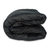 Acolchado Microfibra Liso Reversible Azul Francia Negro