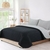 Cubrecama Kavanagh Quilt Bicolor Twin C/funda 7115 Gris Negro