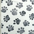 Gabardina Acrilica Lisboa Blanco Con Huellas Negras - comprar online