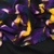 Corderito Sintetico Estampado Con Jersey Violeta y Amarillo C/jersey Negro