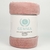 Frazada Coral Flecce Rosa Viejo Rojo Rayas Blancas Rojas
