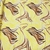 Sita Saten Estampado Acebrado Amarillo-marron-natural - comprar online