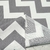 Tropical Mecanico Estampado Zig Zag Blanco y Gris - Tienda Los Angeles - Telas y Blanco Hogar