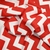 Tropical Mecanico Estampado Zig Zag Blanco y Rojo