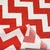 Tropical Mecanico Estampado Zig Zag Blanco y Rojo - Tienda Los Angeles - Telas y Blanco Hogar