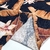 Algodon Flame Estampado Negro Hojas Beige - Tienda Los Angeles - Telas y Blanco Hogar