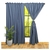 Cortina Black Out Classic Larga Azulino - Tienda Los Angeles - Telas y Blanco Hogar