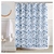 Cortina de Baño Doble Premium Hoja Adan Azul