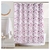 Cortina de Baño Doble Premium Hoja Adan Fucsia