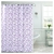 Cortina de Baño Doble Premium Venecitas Violeta Lila Gris