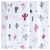 Cortina de Baño Doble Premium Cactus Negro Fucsia - comprar online