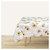 Mantel Cuerina Estampado Blanco Margaritas Hojitas Gris