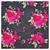 Tropical Mecanico Estampado Negro Flor Fucsia Hojas Verdes en internet