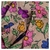 Tropical Mecanico Estampado Beige Florecitas Violeta-rosa-azul