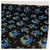Tropical Mecanico Estampado Negro Flor Ramillete Azul en internet