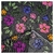Tropical Mecanico Estampado Gris Oscuro Florecitas Violeta Rosa - Tienda Los Angeles - Telas y Blanco Hogar