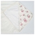 Toallon Con Capucha de Algodon Blanco Flores Rosas