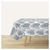 Mantel Cuerina Estampado Blanco Hojas Grises