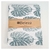 Mantel Cuerina Estampado Blanco Hojas Grises - comprar online