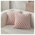 Funda Almohadon Piel de Conejo Rombos Rosa Viejo