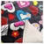 Polar Estampado Con Simil Corderito Negro Corazones Love Mariposa - Tienda Los Angeles - Telas y Blanco Hogar