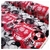 Polar Estampado Con Simil Corderito Rojo Grafitto Pelotas en internet