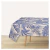 Mantel Cuerina Estampado Blanco Con Hojas de Adam Azul