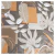 Cuerina Alfa Estampada Marron Cuadros y Hojas - comprar online