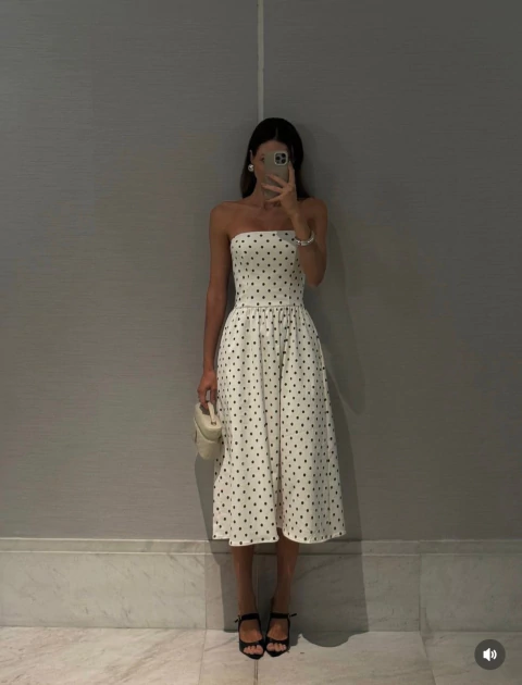 Vestido Poa tomara que caia - comprar online