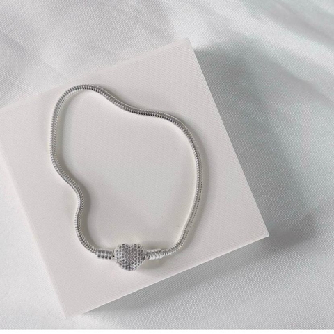 Pulseira de Berloques Coração Cravejado - comprar online