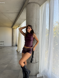 Short engomado cordon